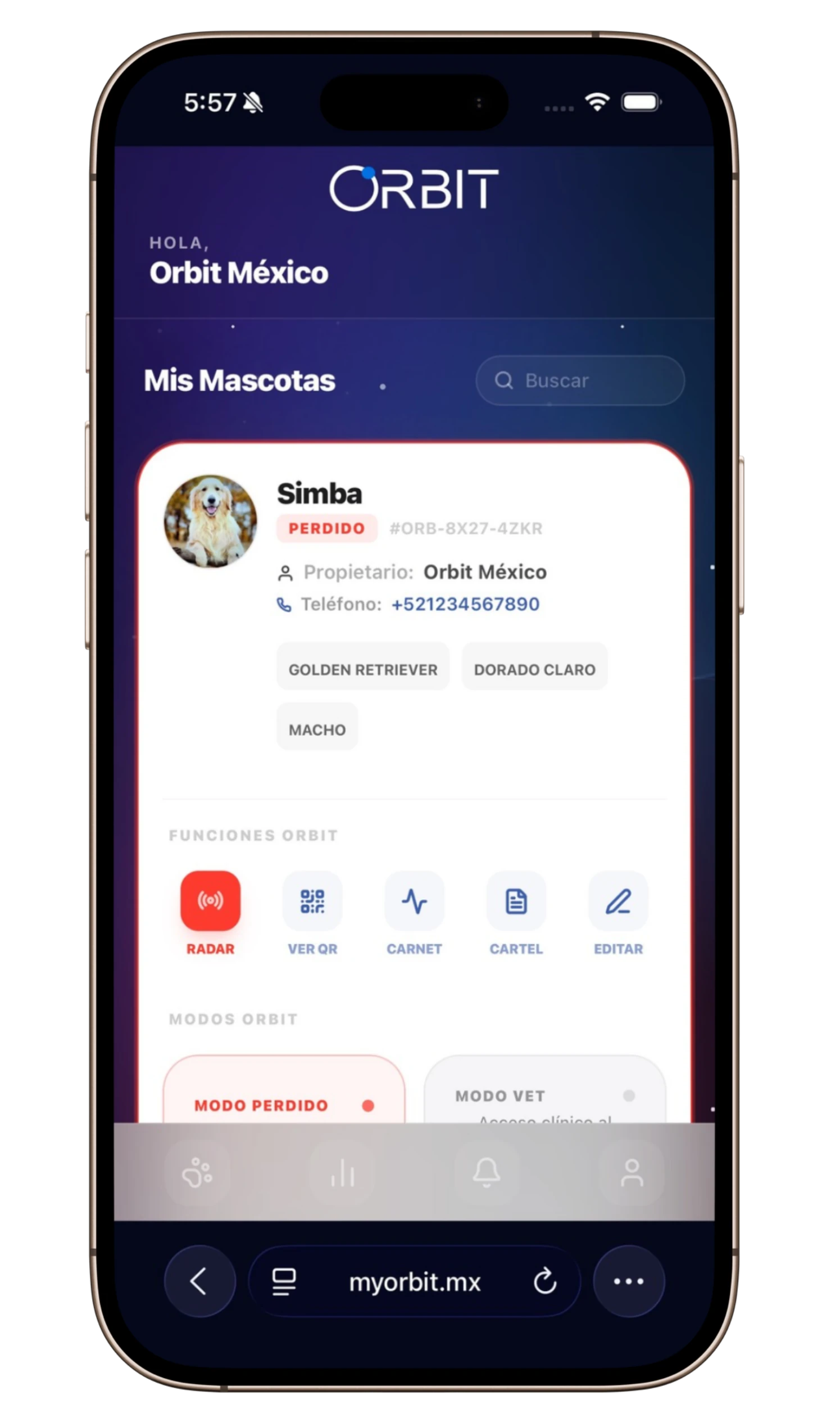 Orbit App Screen 1