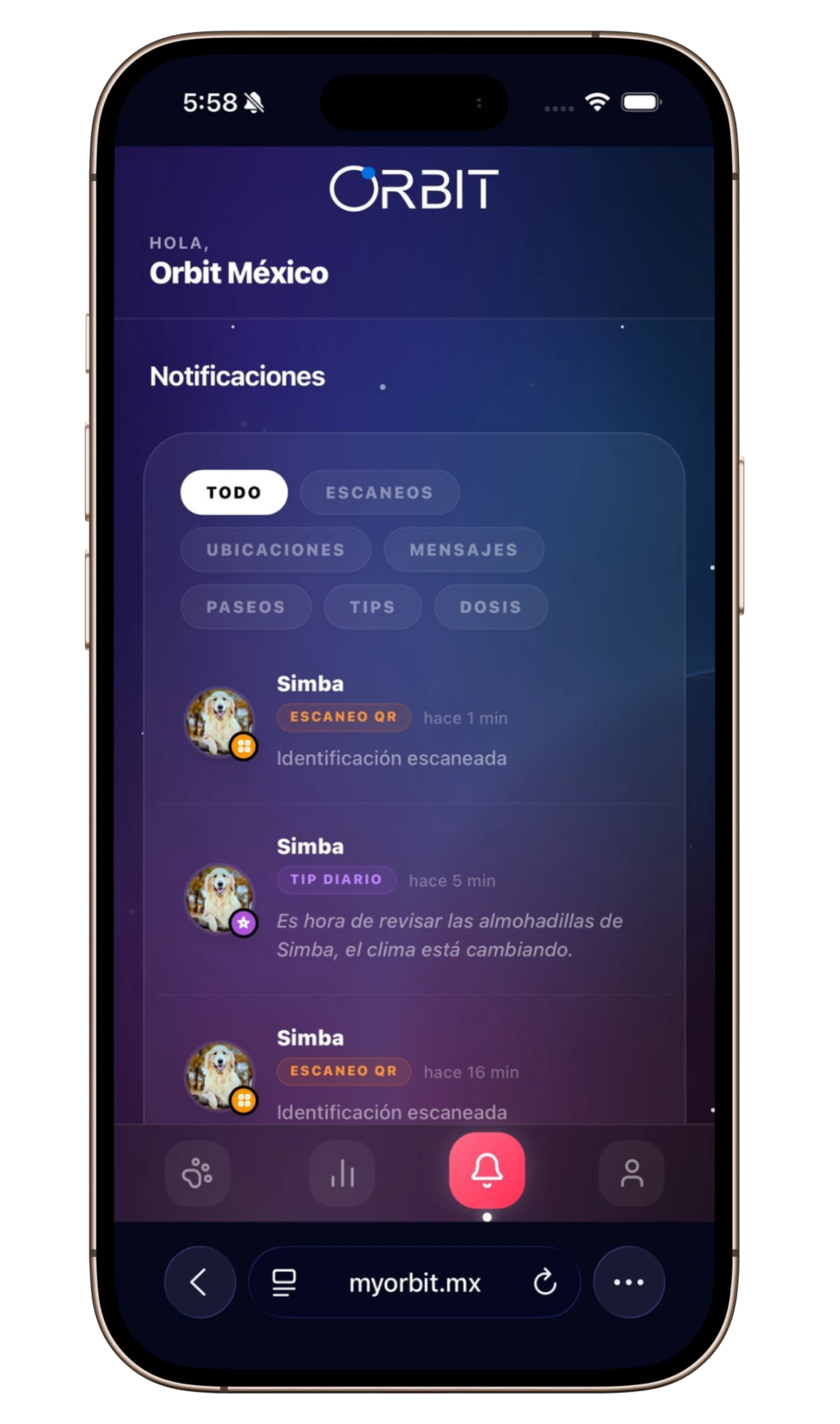 Orbit App Screen 3